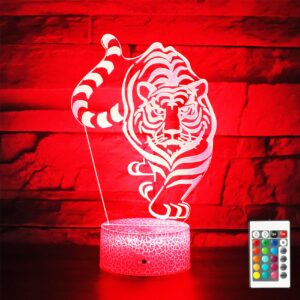 hguangs tiger gifts tiger shape lamp 16 colors desk table night light for kids party supplies birthday valentine's day christmas lover friends