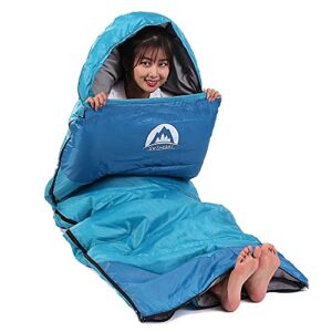 SWTMERRY Sleeping Bag 3 Seasons (Summer, Spring, Fall) Warm & Cool Weather - Lightweight,Waterproof Indoor & Outdoor Use for Camping Hiking, Backpacking and Survival (Sky Blue)