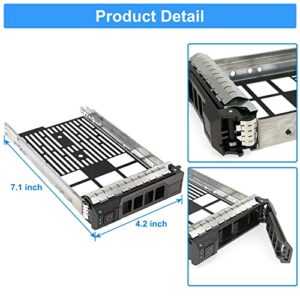 YEECHUN 3.5" SAS SATA Hard Drive Tray Caddy Replacement Compatible with Dell PowerEdge T330 T430 T630 R230 R330 R430 R530 R630 R730 R730XD R930 MD1400 MD3400 Series (5 Pack)