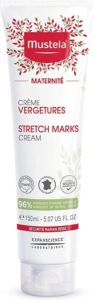 mustela maternity stretch marks cream for pregnancy - natural skincare massage moisturizer with natural avocado, maracuja & shea butter - lightly fragranced - 5.07 fl. oz