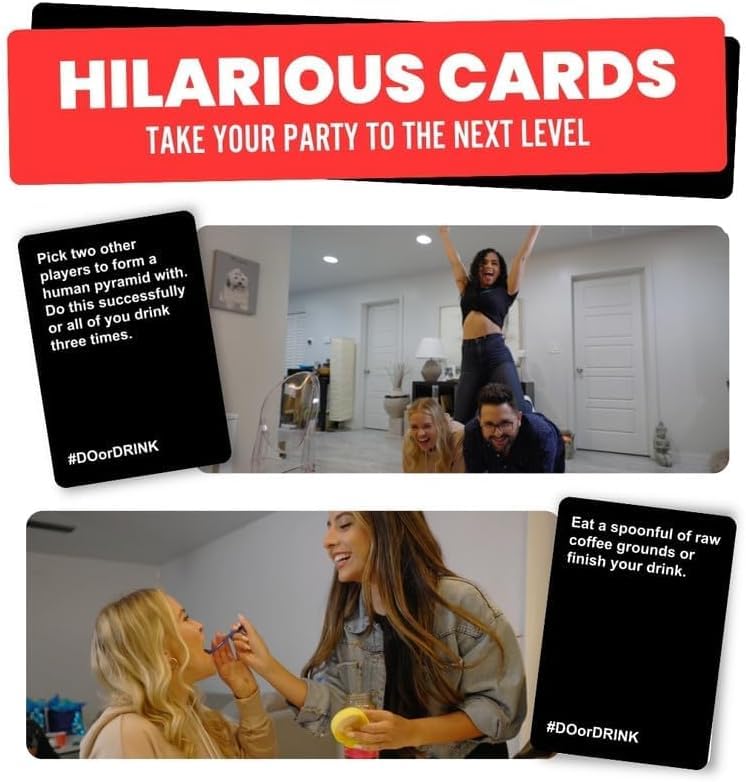 Do or Drink Drinking Card Games for Adults - Fun Adult Games for Game Night & Parties - 21st Birthday Gift & Bachelorette Party Games with 350 Cards & 175 Challenges That Will Get You Drinking