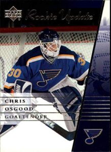 2002-03 upper deck rookie update #85 chris osgood nhl hockey trading card