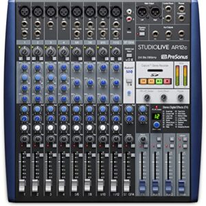 PreSonus StudioLive AR12c 14-Channel USB-C Hybrid Digital/Analog Performance Mixer, Unpowered