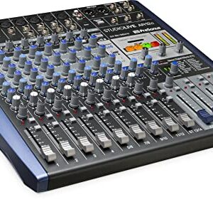 PreSonus StudioLive AR12c 14-Channel USB-C Hybrid Digital/Analog Performance Mixer, Unpowered