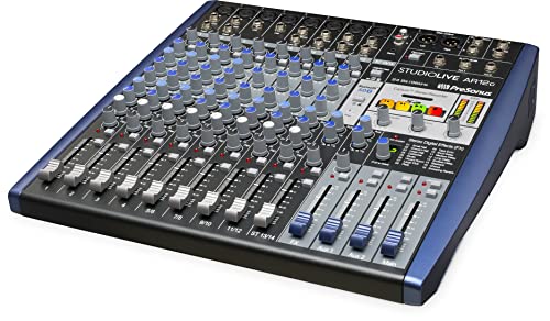 PreSonus StudioLive AR12c 14-Channel USB-C Hybrid Digital/Analog Performance Mixer, Unpowered