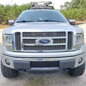 Mountains2Metal Bullet Holes Powder Coated Black Stainless Steel Bumper Grille Insert Compatible with 2009-2014 Ford F-150 M2M #100-310-1