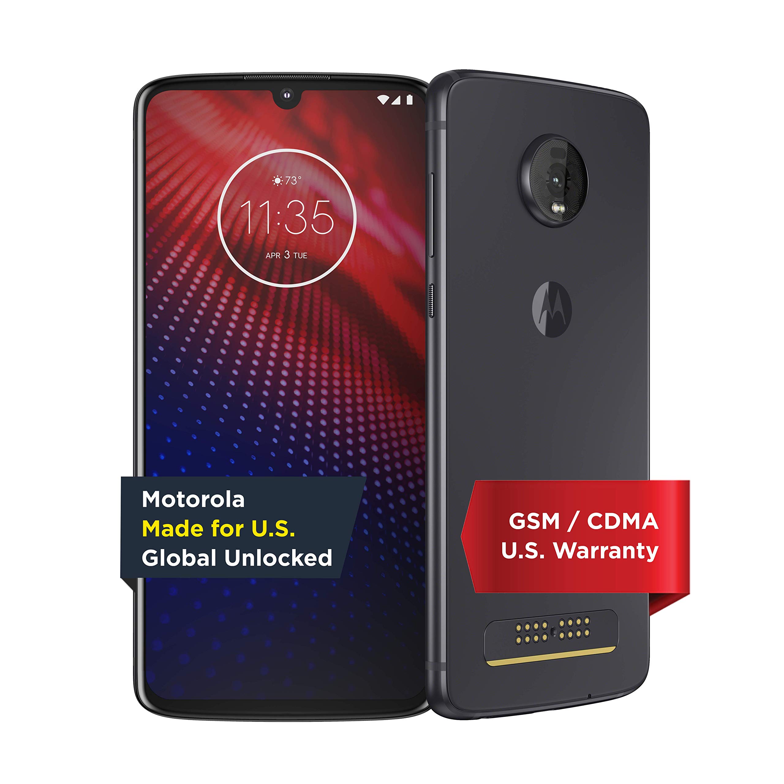 Moto Z4 with Instaprint Mod | Unlocked | Made for US by Motorola | 4/128GB | 48MP Camera | Gray