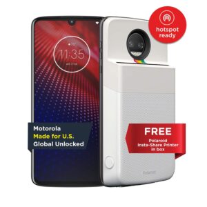 Moto Z4 with Instaprint Mod | Unlocked | Made for US by Motorola | 4/128GB | 48MP Camera | Gray