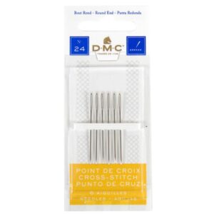 DMC 3 Pack Size 22-24-26 (One Pack Each)-Cross Stitch Needles - Total 18 Needles - New Package