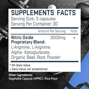 BASIC GREENS L Arginine 3,150mg (90 Capsules) L-Arginine Supplement for Men and Women with Nitric Oxide Precursor | L Arginine Supplement Pills for Men, Sport, Workout, Made in The USA