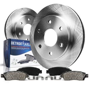 detroit axle - 4wd front brake kit for 04-08 ford f-150 6 lug lincoln mark lt 2004 2005 2006 2007 2008 brakes rotors ceramic brake pads replacement