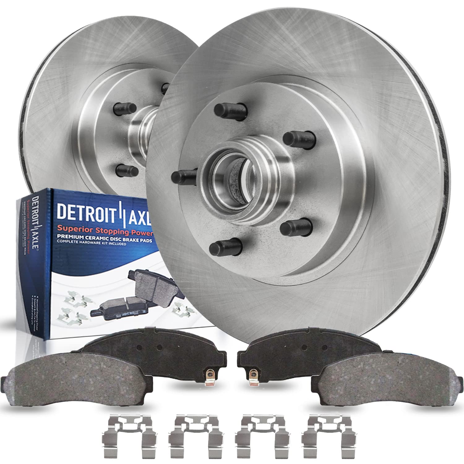 Detroit Axle - Front Brake Kit for Ford Ranger Mazda B2300 B3000 B4000 Replacement Disc Brakes Rotor and Ceramic Brake Pads: 11.28'' inch Rotors