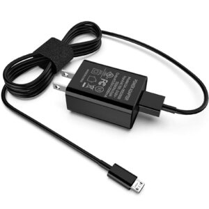 fast charger compatible for fire ul listed ac adapter 2a rapid with 6.6ft micro-usb cable all-new 7 hd 8 10 plus tablet, kids pro, edition, hdx 7” 8.9”