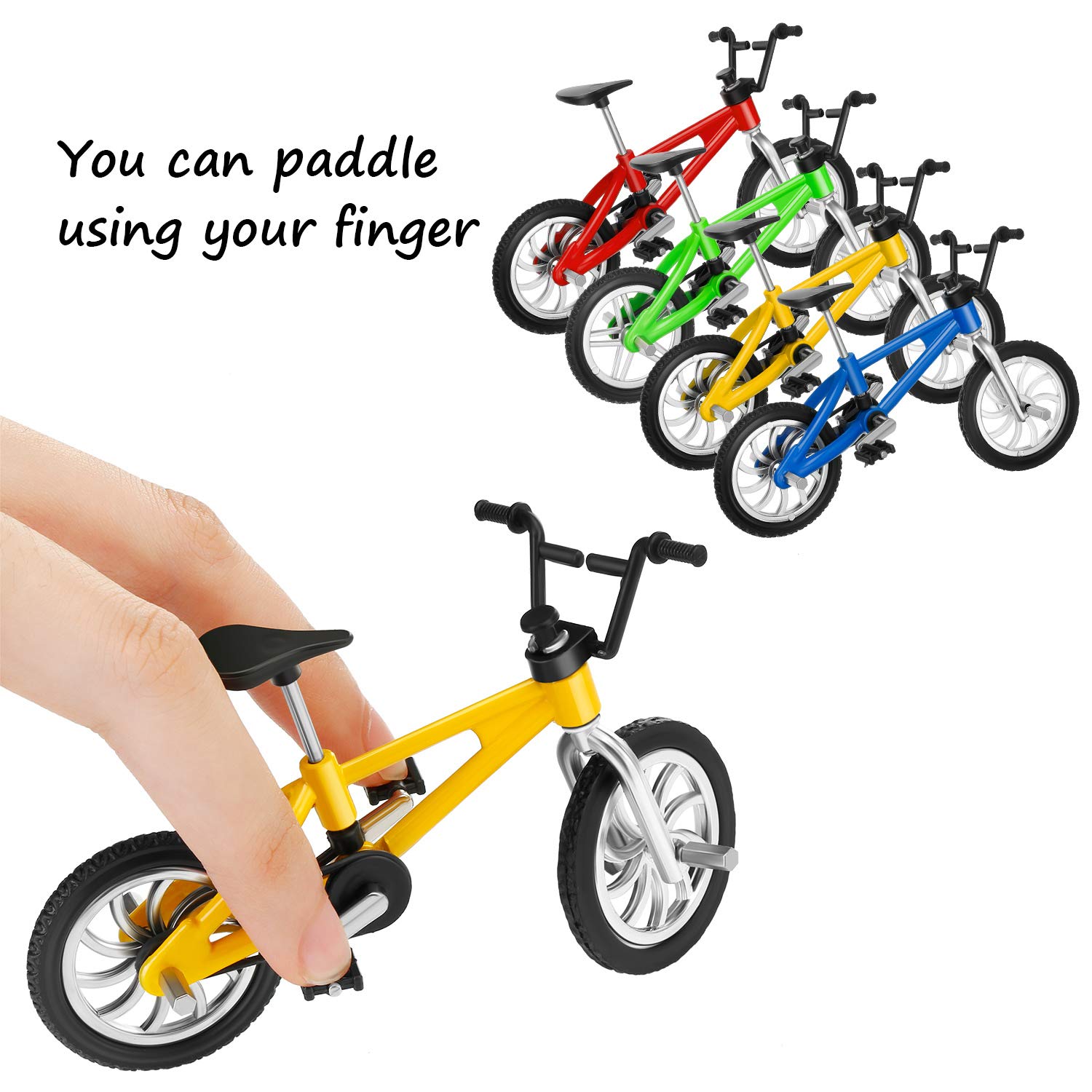 12 Pieces Finger Bikes Mini Extreme Sports Finger Bike Miniature Metal for Creative Game Favors Gifts