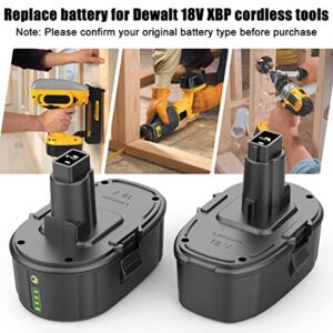 Powilling 2 Pack 5.0Ah 18V Lithium Battery DC9096 Replacement for Dewalt 18V Battery XRP DC9099 DW9096 DW9098 DW9099 DW9095 Replacement 18 Volt Dewalt Batteries