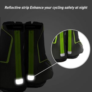 Lipport Waterproof Cycling Shoe Covers Winter Road Bike Overshoes Thermal Warm Shoes Cover for Men Women, MTB Bicycle Booties（Black，XL）