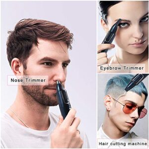 ONEDONE Nose Hair Trimmer, Father's Day Gifts 3 in 1 USB Rechargeable Ear Nose Hair Trimmer for Men,Dual-Edge Blades Painless Electric Nose Ear Trimmer Eyebrow Clipper