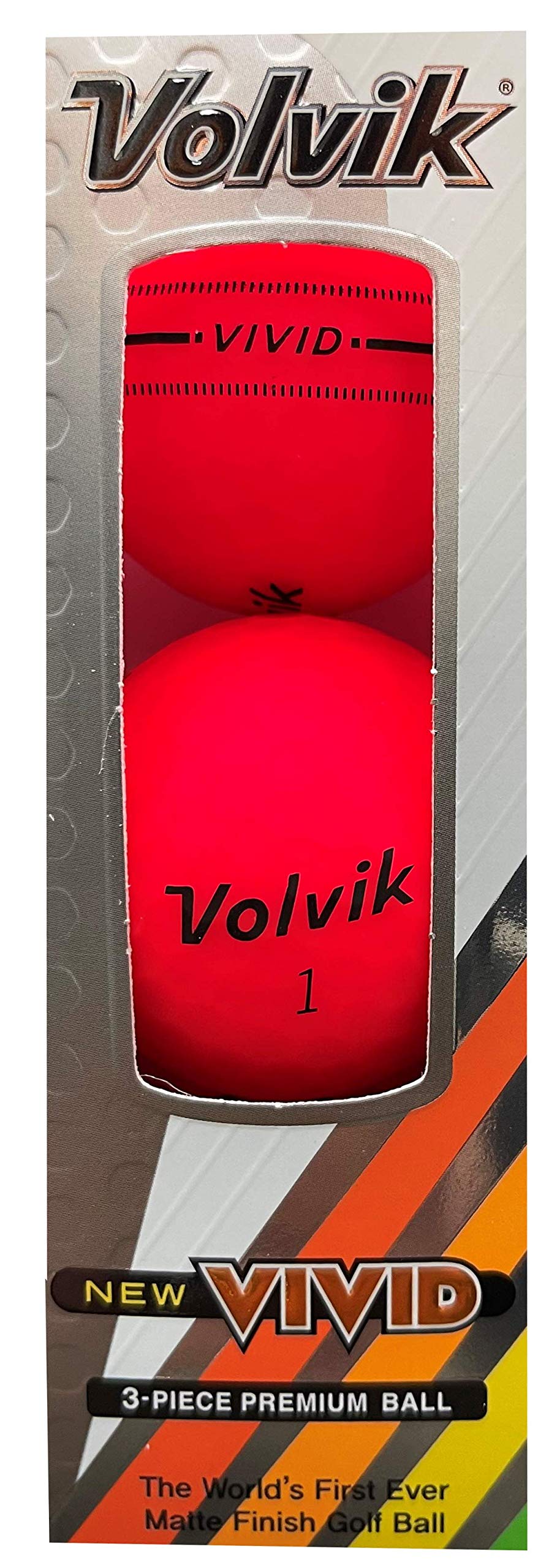 Volvik Vivid Golf Balls - Matte Red, Dozen