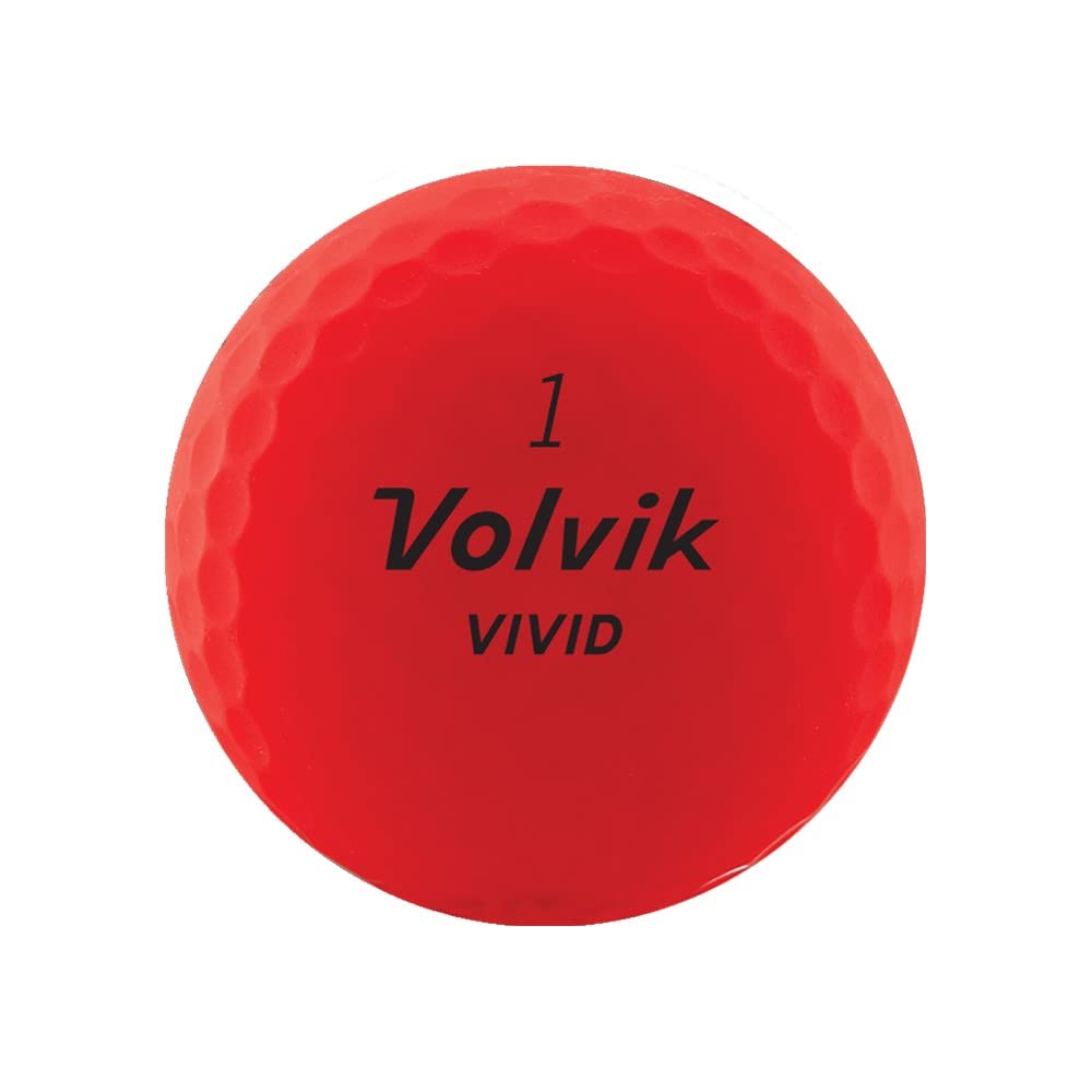 Volvik Vivid Golf Balls - Matte Red, Dozen