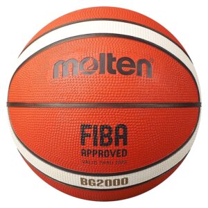 molten bg-series rubber basketball, fiba approved - bg2000, size 7, 2-tone (b7g2000)