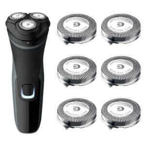 tuokiy sh30 replacement heads for philips norelco shaver 3800, compatible with norelco shaver series 3000, 2000, 1000 and s738 click and style