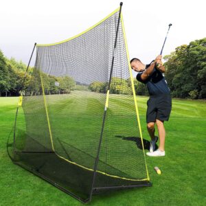 PodiuMax 10x7ft Golf Hitting Net | Driving Range for Backyard & Indoor | Also Suitable for Soccer, Baseball, Softball Practice with Carrying Bag (Hitting Net)