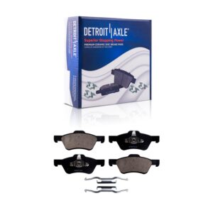 Detroit Axle - Front Brake Kit for Ford 2005-2010 Escape Mazda Tribute Mercury Mariner 2006 2007 2008 2009 2010 Disc Brakes Rotors Ceramic Brake Pads Replacement