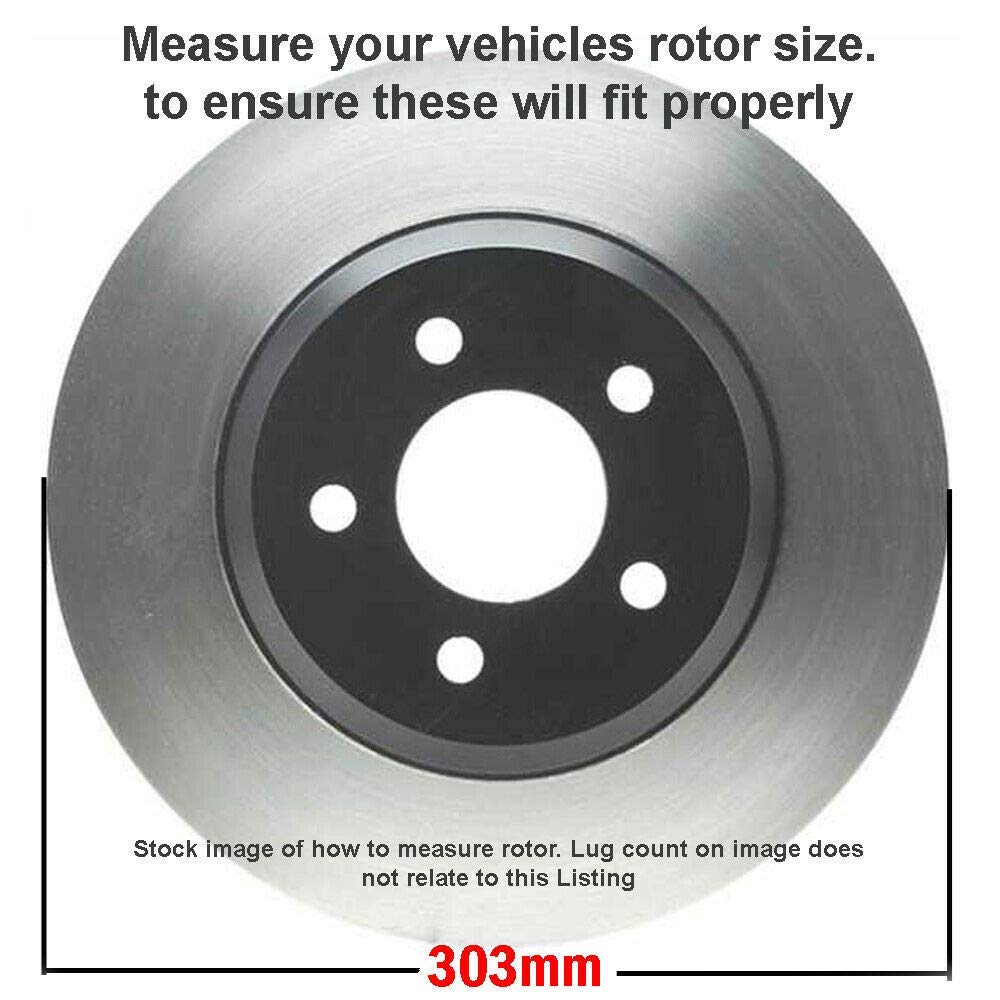 Detroit Axle - Front Brake Kit for Ford 2005-2010 Escape Mazda Tribute Mercury Mariner 2006 2007 2008 2009 2010 Disc Brakes Rotors Ceramic Brake Pads Replacement