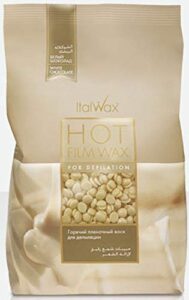 italwax white chocolate - hard stripless wax beads 2.2 lbs. - 1 kg. bag