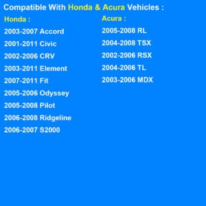 Coolant Temperature Sensor, ECT Temp Sensor 158-0811 1580811 Compatible with Honda Acura - 2003-2007 Accord, 2001-2011 Civic, 2002-2006 CRV RSX, 2003-2011 Element, 2007-2011 Fit, 2005-2008 Pilot, More