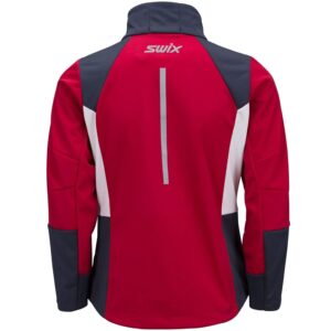 Swix Boys' Junior Steady Windproof Stretch Softshell Regular Fit Sports Jacket, Red, 8-10 Years