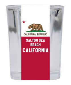 r and r imports salton sea beach california souvenir 2 ounce square shot glass 4 pack