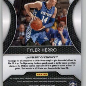 2019-20 Panini Prizm Draft #15 Tyler Herro RC Rookie Kentucky Wildcats Basketball Trading Card