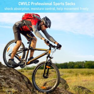 CWVLC Unisex Cushioned Compression Athletic Ankle Socks Multipack, 3-pairs Black, M (7.5-10 W US/ 6-8.5 M US)