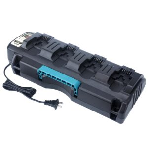 Biswaye DCB104 20V Battery 4-Port Rapid Charger Compatible with De-Walt 12V-20V MAX Lithium Battery DCB204 DCB206 DCB207 DCB606 DCB127 Charger DCB102 DCB118 DCB107 DCB115