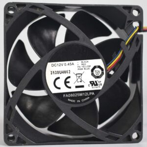for fa08025m12lpa 8025 12v 0.45a 8cm 4-wire cooling fan