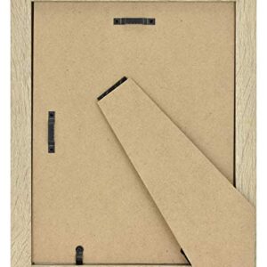 MCS Studio Gallery 8.5x11 Picture Frame Natural Woodgrain, Rectangle Photo Frame for Photos, Posters & Art Prints & Easel for Tapletop Display (2-Pack)