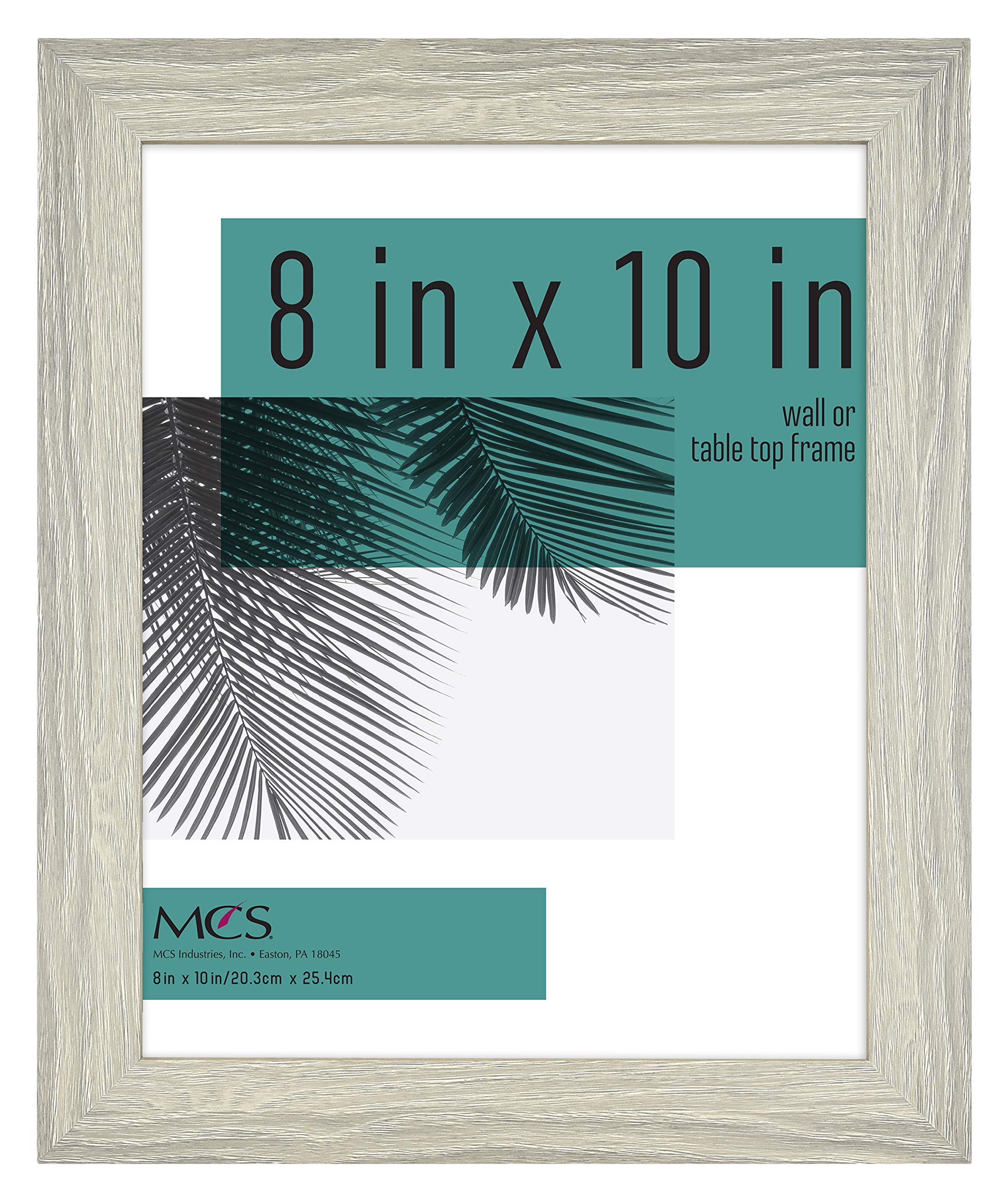 MCS Studio Gallery 8x10 Picture Frame Gray Woodgrain, Vertical & Horizontal Wall Hanging & Easel for Tapletop Display, Rectangle Photo Frame for Photos, Posters & Art Prints (1-Pack)