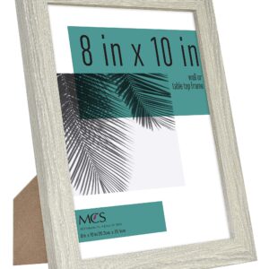 MCS Studio Gallery 8x10 Picture Frame Gray Woodgrain, Vertical & Horizontal Wall Hanging & Easel for Tapletop Display, Rectangle Photo Frame for Photos, Posters & Art Prints (1-Pack)