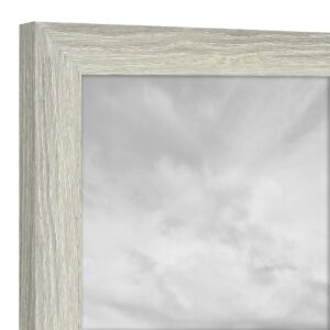 MCS Studio Gallery 11x14 Matted to 5x7 Picture Frame Gray Woodgrain, Square Photo Frame for Photos, Posters & Art Prints (1-Pack)