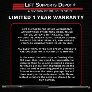 Lift Supports Depot Qty (2) Replaces GSNI-5300-60 Lift Supports Struts Shocks