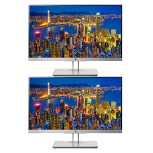 HP EliteDisplay E233 23 Inch IPS LED Backlit Monitor 2-Pack, FHD 1920 x 1080 (1FH46A8#ABA)