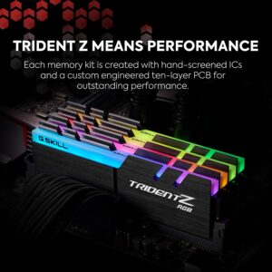 G.SKILL Trident Z RGB Series (Intel XMP) DDR4 RAM 16GB (2x8GB) 3600MT/s CL18-22-22-42 1.35V Desktop Computer Memory UDIMM (F4-3600C18D-16GTZR)