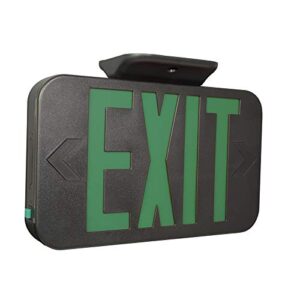 hubbell industrial cagb led emergency exit sign, black