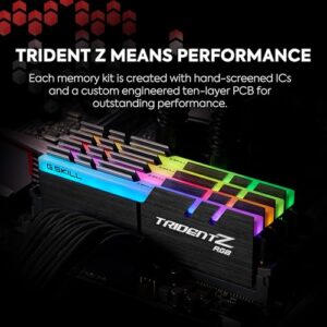 G.SKILL Trident Z RGB Series (Intel XMP) DDR4 RAM 32GB (2x16GB) 3600MT/s CL18-22-22-42 1.35V Desktop Computer Memory UDIMM (F4-3600C18D-32GTZR)