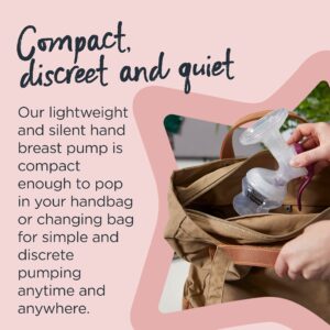 Tommee Tippee Made for Me Single Manual Breast Pump | Soft, Cushioned Silicone Cup | Reduced Hand Strain