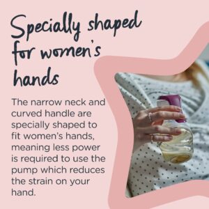 Tommee Tippee Made for Me Single Manual Breast Pump | Soft, Cushioned Silicone Cup | Reduced Hand Strain