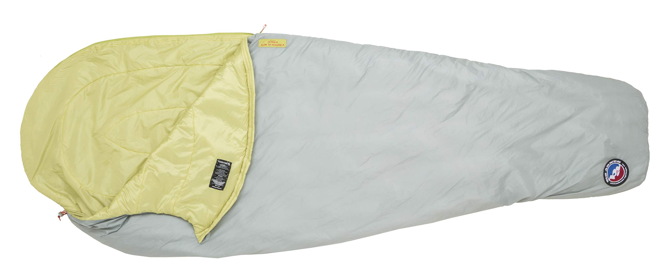 Big Agnes V Notch UL 40 (Primaloft) Mummy Sleeping Bag, 40 Degree, Regular