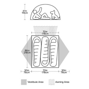 Big Agnes Salt Creek SL Backpacking Tent, 3 Person