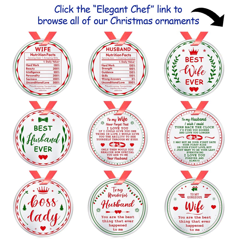 Elegant Chef Family Christmas Ornament Gifts- Side by Side Or Miles Apart Family Will Always be Close at Heart- Long Distance Love Decoration for Xmas Holidays Celebration